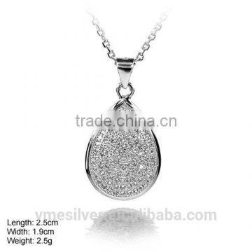 PZJ-0931 Wholesale Jewelry Very Good Workmanship Silver Pear Pendant