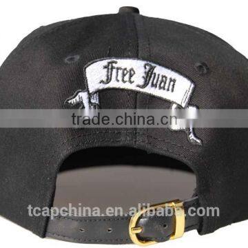 Fashion Hot Sell 100% Cotton 5panel Leather Brim Hip-hop Strapback Cap photo-4