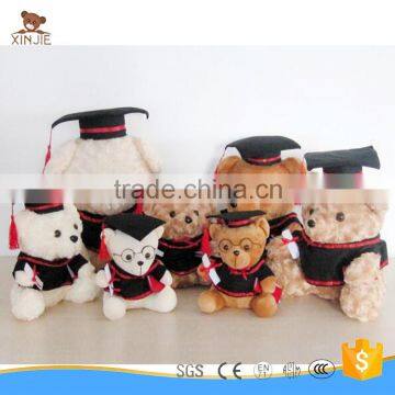 custom plush graduate bear toy best selling soft stuffed graduate bear toy