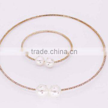 Online Shopping Promotional Prices White Gold Necklace Set Price in Malaysia GJ-080 photo-2
