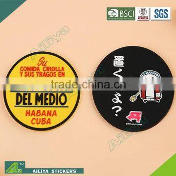 promotional advertising full color printing anti-slide custom logo round promotion absorbent non stick coaster