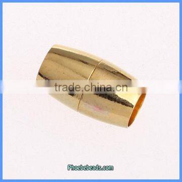 Wholesale 6mm Barrel Gold Magnetic Clasps For Bracelets PMC-M105A