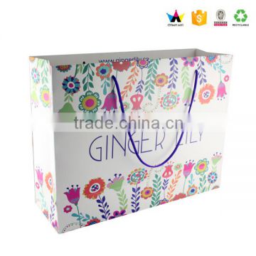 wholeasle high quality color flat recycled paper bag