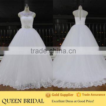 Real Pictures of Latest Gowns Designs Crystals Neck Wedding Gowns  Wedding Dress 2016                        
                                                                Most Popular