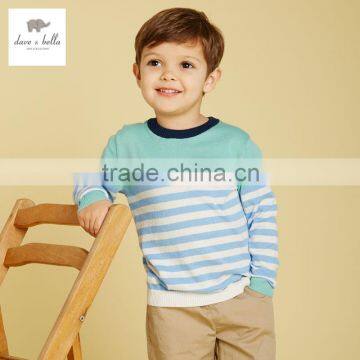 DK0293 dave bella 2016 spring autumn kids striped knit sweater boys cotton knitwear baby boys sweaters children clothes kid tops