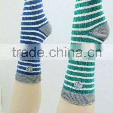 men rib custom striped football socks