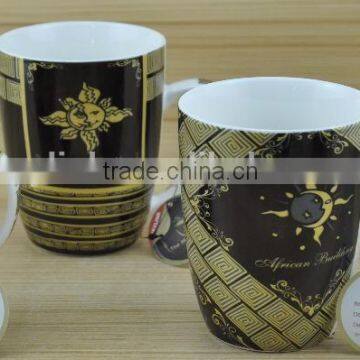 11OZ myth design full decal print coffee cups, shiny surface new bone china mug, KL5004-11036