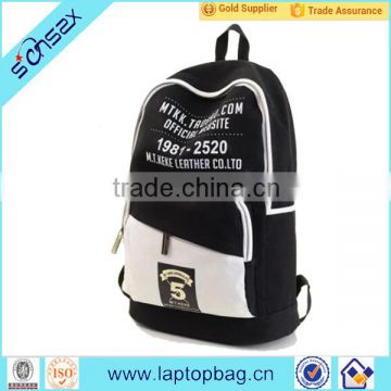 2016 New Product fashion school canvas stylish college bag for teenager