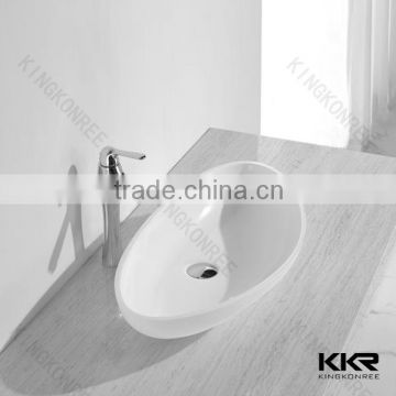 solid surface stone oval shaped wash basin