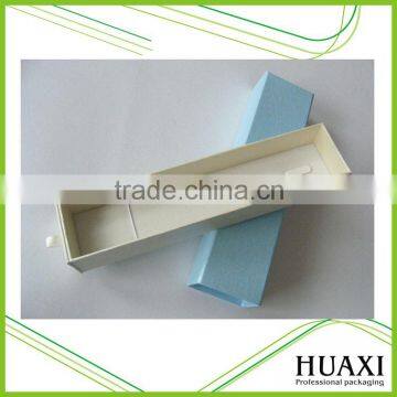 Hot Sale Light Blue Slide Paper Drawer Box Jewelry Necklace Boxes