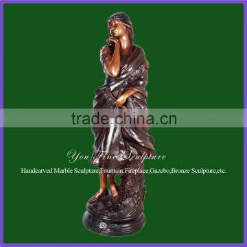 Garden Modern Metal Female Bronze Statue