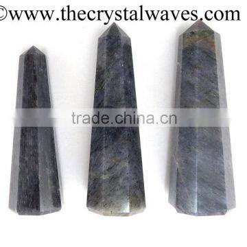 Blue Aventurine wholesale Pencil 6 to 8 Facets Single Terminated Point Khambhat Gujarat India crystal waves