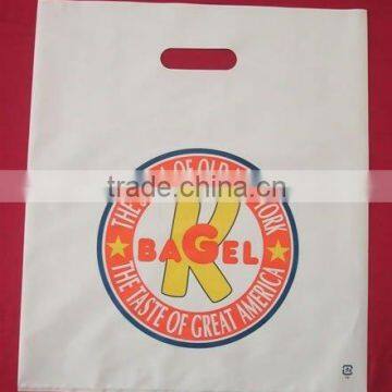 Hot Sales plastic shopping bag with die-cut handle
