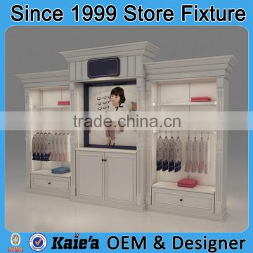 Cute kid clothing display floor /clothes display rack for shop