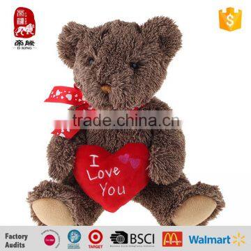 Plush Stuffed Plush Soft Valentines Teddy Bear With Heart China Yangzhou Manufacture Customize Wholesale photo-2