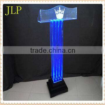 Customized modern acrylic podium with led