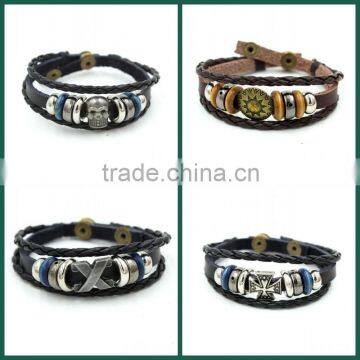 New products 2015 fashion Leather bracelet four styles for choose