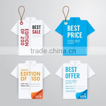 Fashionable customized new cheap cloth /bag hangtag printing