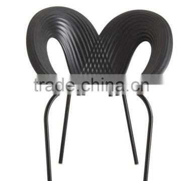 Modern Butterfly Shaped Dining Chairs Plastic Chairs With Metal Legs photo-3