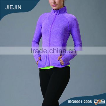 2016 fashion custom women yoga jacket sports jacket