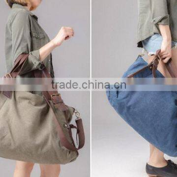 Custom Women Tote Fashion Messenger Canvas Travel Bag photo-4