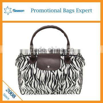 Fashion Flower Print Nylon Lady Tote Bag Women Shopping Bags photo-4