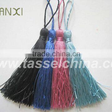 Colorful small decorative key tassels