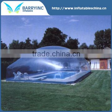 2016 cheap inflatable clear bubble tent for swimming pool ,pool cover