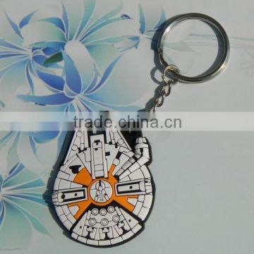 Shenzhen maker custom film image 3d rubber keychain