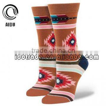 Adult Age Group oem Serivce Customed Design Yellow Soft Warm Stripe Thin Women Cotton Socks