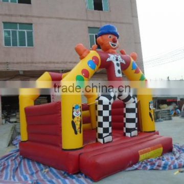 2015 hot kids clown inflatable belly jump castle