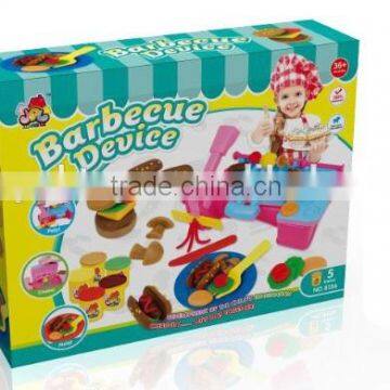 Colorful playdough game for children barbecue device non -toxic modeling clay