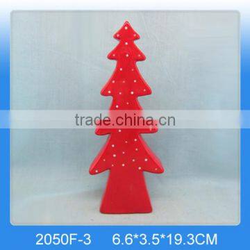 2016 new design christmas ornaments,red ceramic christmas tree decorations