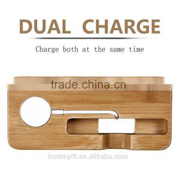 New arrival wooden handing watch holder for apple watch Bracket Docking Station Stock Cradle Holder