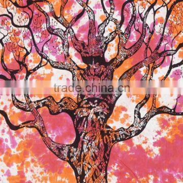 Tree of Life Tapestry Wall Hanging Twin Cotton Bedspread Green Bohemian Indian Tapestries Wholesale Exporter Bedding Single Dorm photo-2
