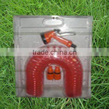50FT Garden Coil Hose With NOZZLE