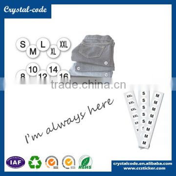 Widely use polyeater satin woven washable cotton garment size label