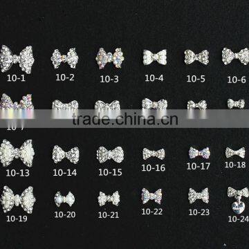 full designs czech stone wtih pearl bow-tie nail sticker                        
                                                Quality Choice