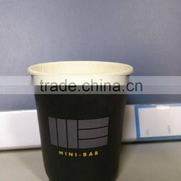 China factory 8oz disposable hot drinks black paper cup with logo