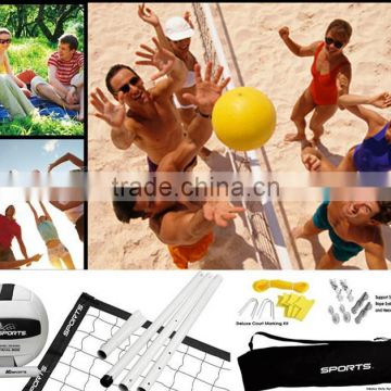 Sports Recreational Volleyball Set Beach Volleyball Set Beach Sport Toy (Adjustbale Pole ,net + w/carrying bag )