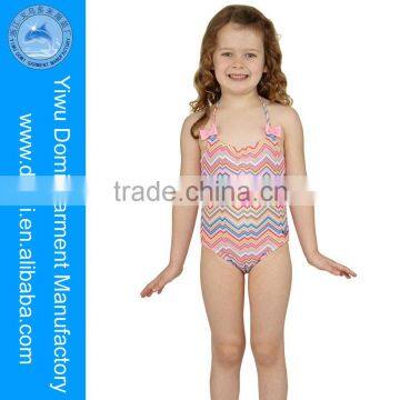 Cute One Piece Sexy Girl Photos Kids in Swimsuits/brightly Colored Zigzag Kids Swimming Suits/children Bikinis Swimwear