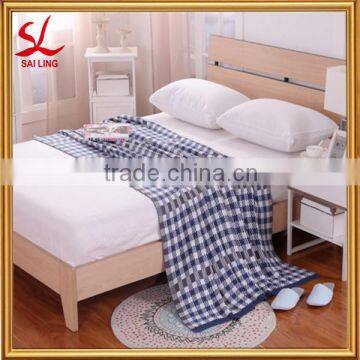 England Style Check Cotton Blanket Thick Knitted Cotton Blanket for Britain Market