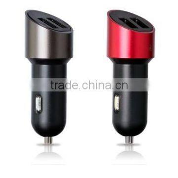 5V 4.8A Aluminum Shell Dual Car charger for iPhone,iPad, Samsung, Android