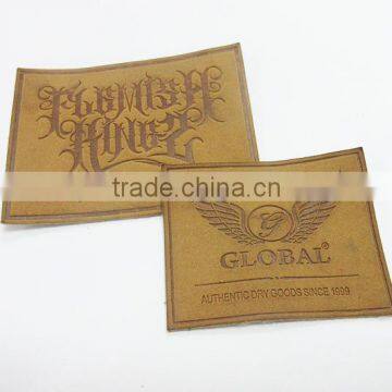 Custom Die Cut Shaped Brown Colored Real Leather, Faux Leather, Jeans pu Leather Patches photo-3