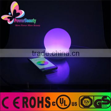 Small orb silicone ball color changing smart app phone use bluetooth speaker with led light