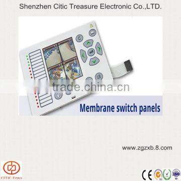 Flat membrane switch panels