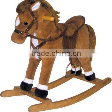 Plush rocking horse with sound new ride on toys