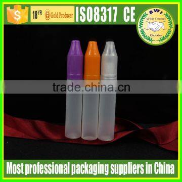 10ml 15ml 30ml Hot sale PE E-liquid plastic dripper bottle with childproof tamper-proof cap