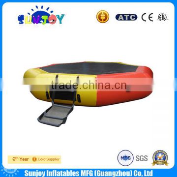 0.9mm PVC inflatable trampoline, water floating trampoline for Children Adult