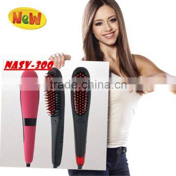 Fashion Simply Colorful Factory Professional Hair Straightening Brush FCC CE RoHS